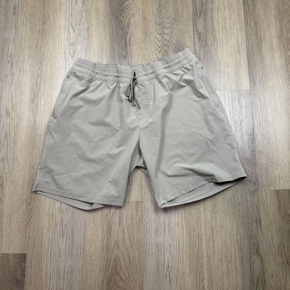 Kuhl Shorts Mens 2XL Beige 9" Inseam Elastic Waist Drawstring Casual Travel